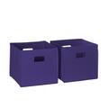 Sourcing Solutions RiverRidge Home 2 Pc Folding Storage Bin Set - Dark Purple 02-059
